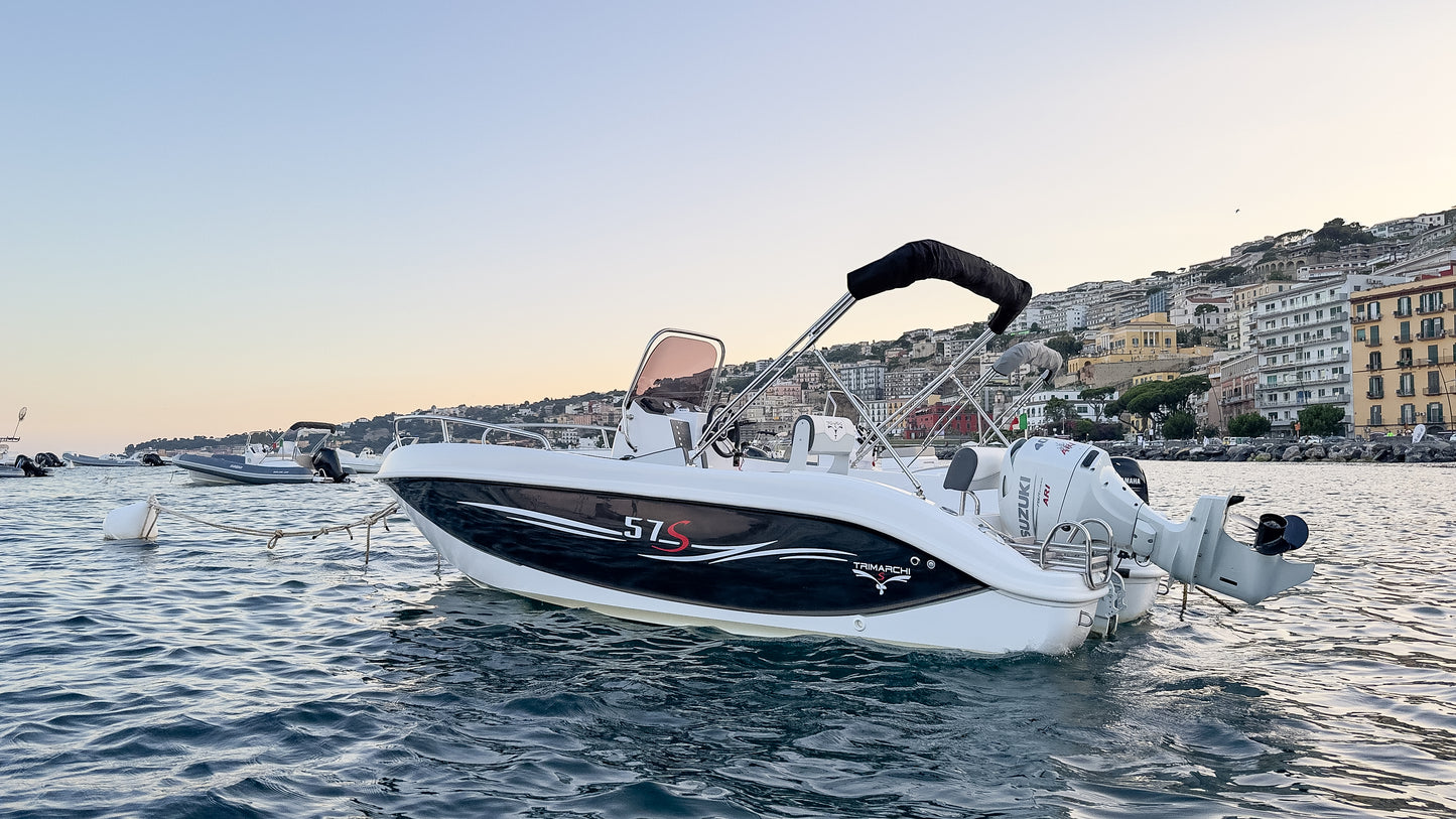 57s 5.7m boat rental without Suzuki 40hp license