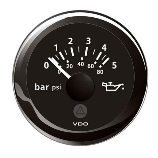 Vdo manometro olio idraulico nero da 0-5bar/0-80psi a2c59514123 viewline