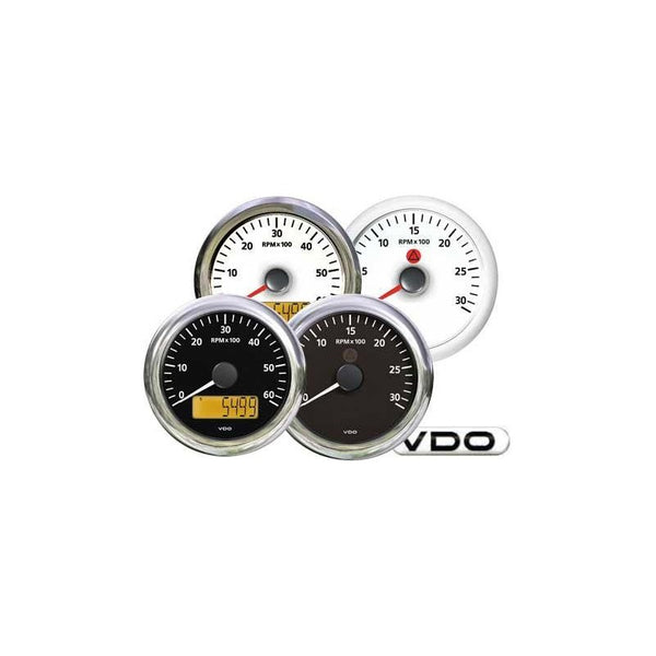 0368 - vdo diesel tachometer 5000 rpm white