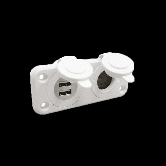 Pannello presa doppia usb 12 - 24 v pi' doppia usb