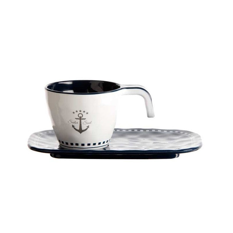 Marine business set 6 tazzine da caffe' + piattino sailor soul