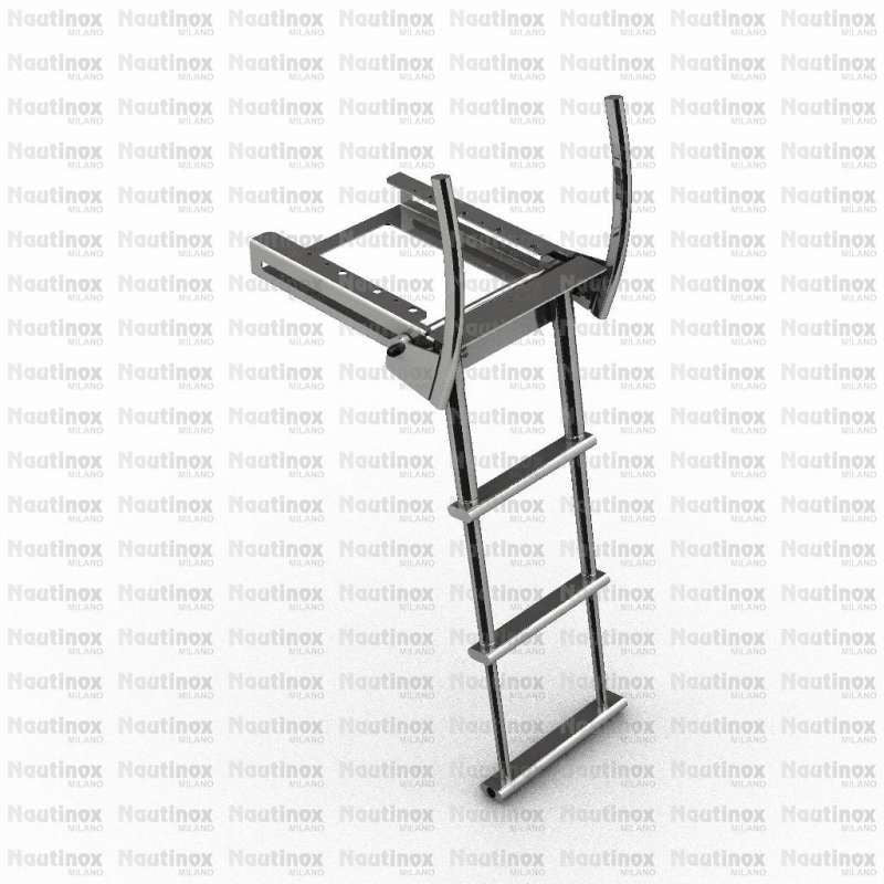 Underdash ladder with 4-step handles