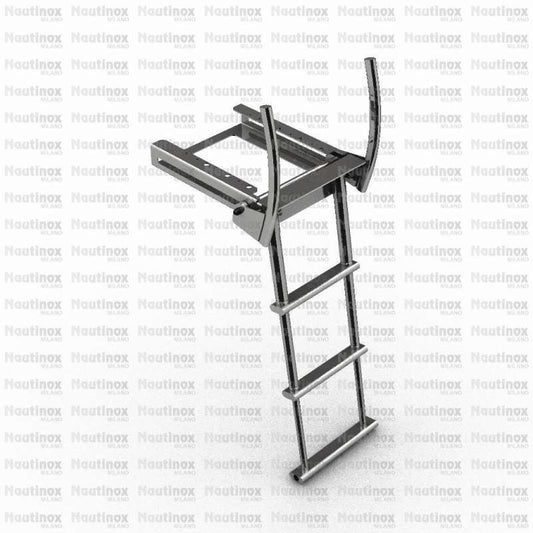 Underdash ladder with 4-step handles