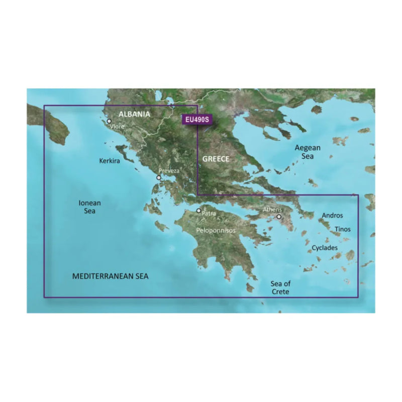 Garmin small area g3 vision hd - veu490s - greece west coast and athens