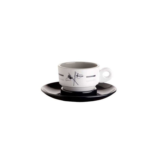 Marine business set 6 coffee cups + saucer welcome on board