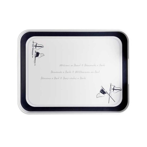 Marine business tray with handles welcome on board