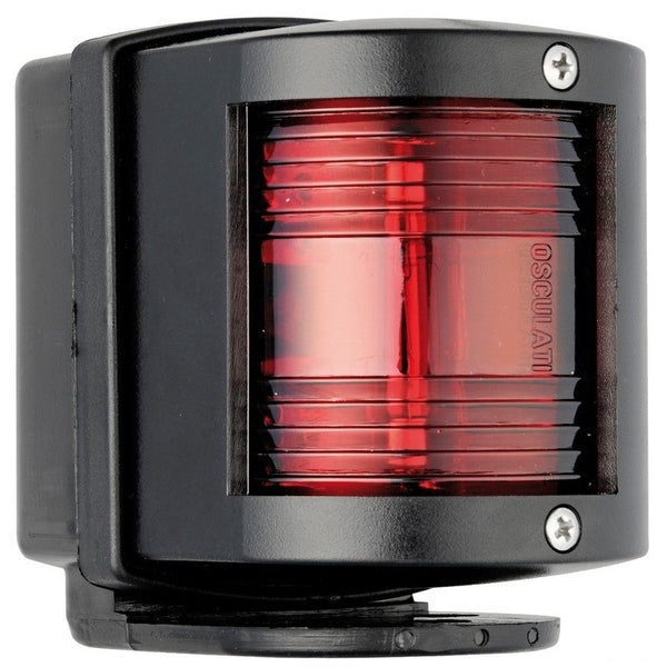 Horizontal red street light up to 12 m in black polycarbonate