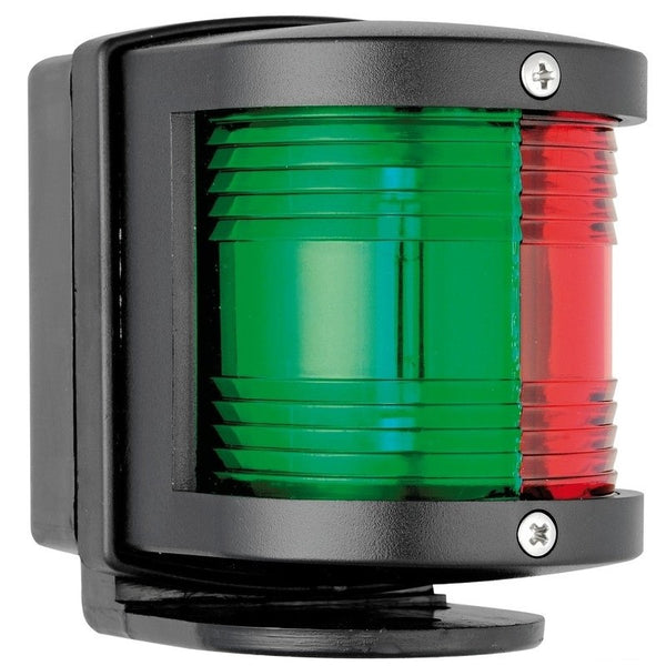 Horizontal two-color light up to 12 m in black polycarbonate