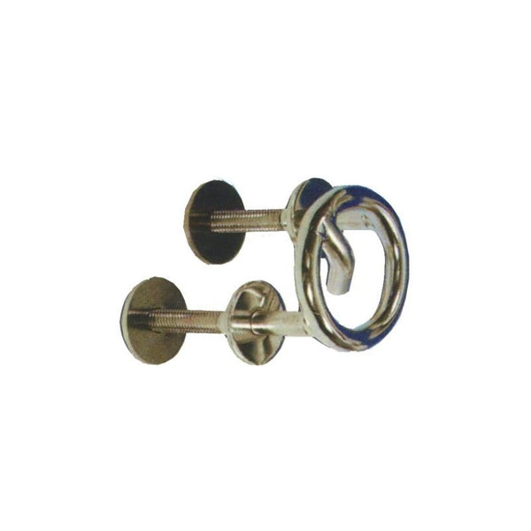 Stainless steel eyebolt with ski towing ring, diameter 65 mm