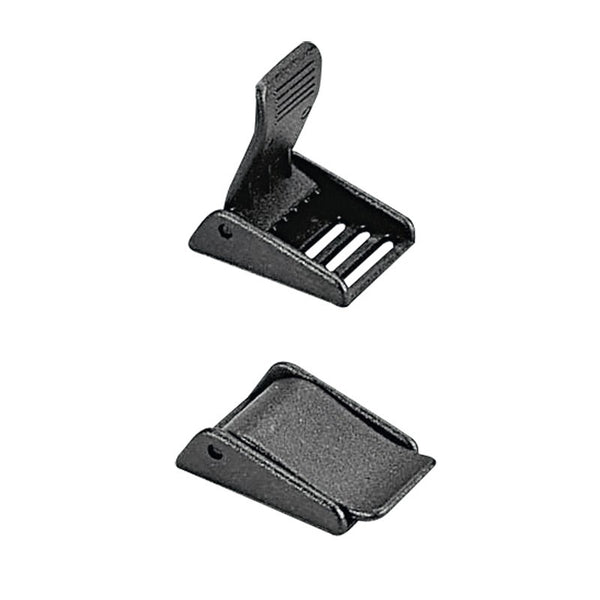 Black nylon buckle for boat fastening tape on 5 cm trolleys