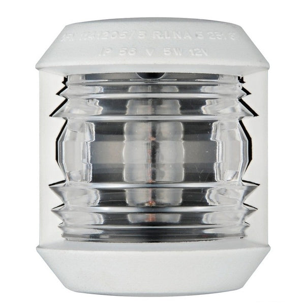 Vertical white street light up to 12 m in white polycarbonate