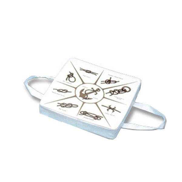 Floating foam cushion with knot decoration