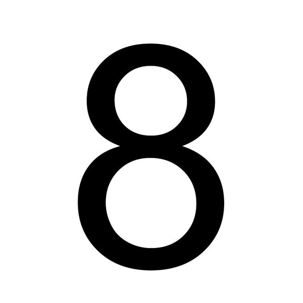 Lettera per targhe adesiva cm.20 nera 8