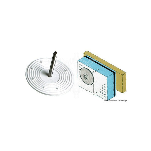 Discs for sound-absorbing fixing