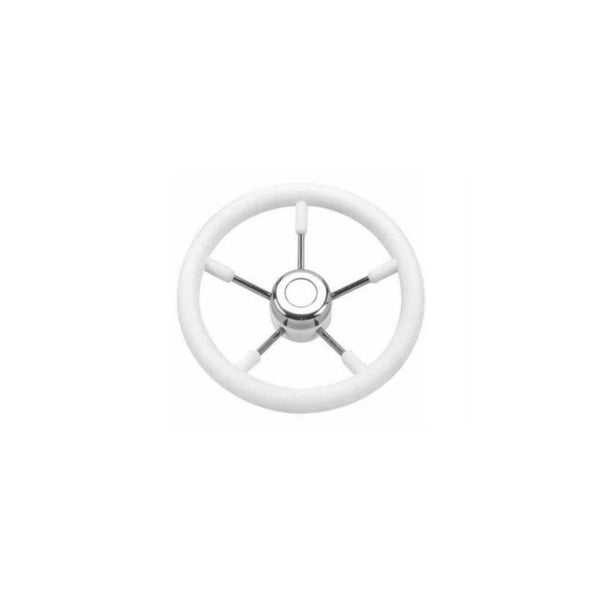 Volante inox e poliuretano bianco 35 cm