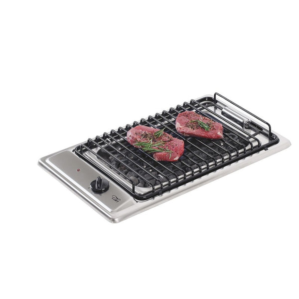 Can electric barbecue in stainless steel 300x500x55 mm
