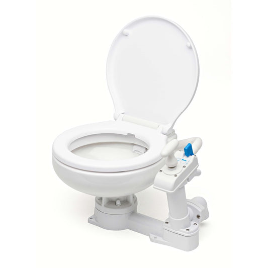 Wc manuale con tavoletta in legno plastificata matromarine