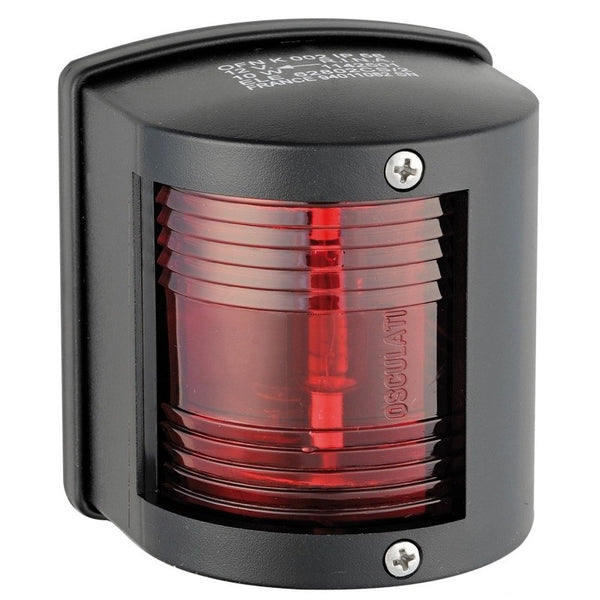 Vertical red street light up to 12 m in black polycarbonate