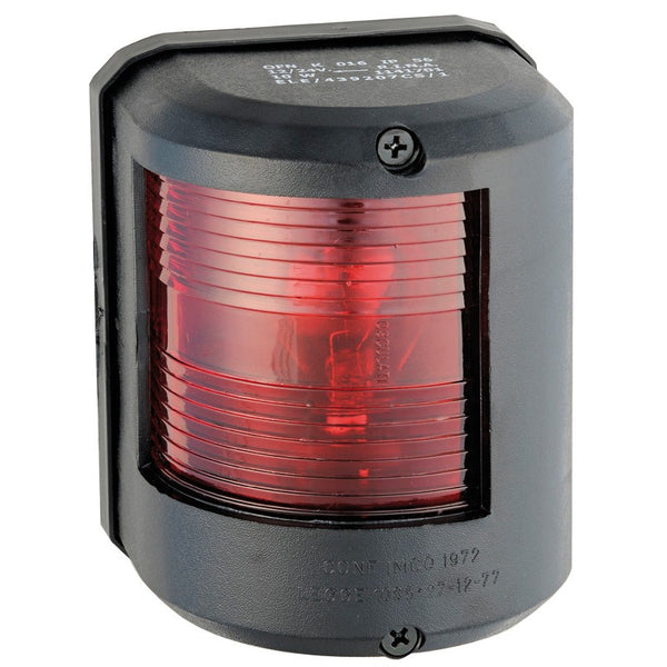 Vertical red street light up to 20 m in black polycarbonate