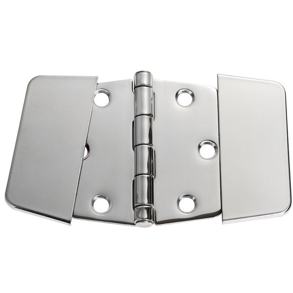 Hinge with screw covers 37x57 mm