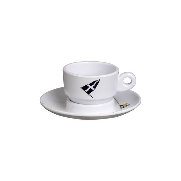 Marine business set of 6 coffee cups with saucers