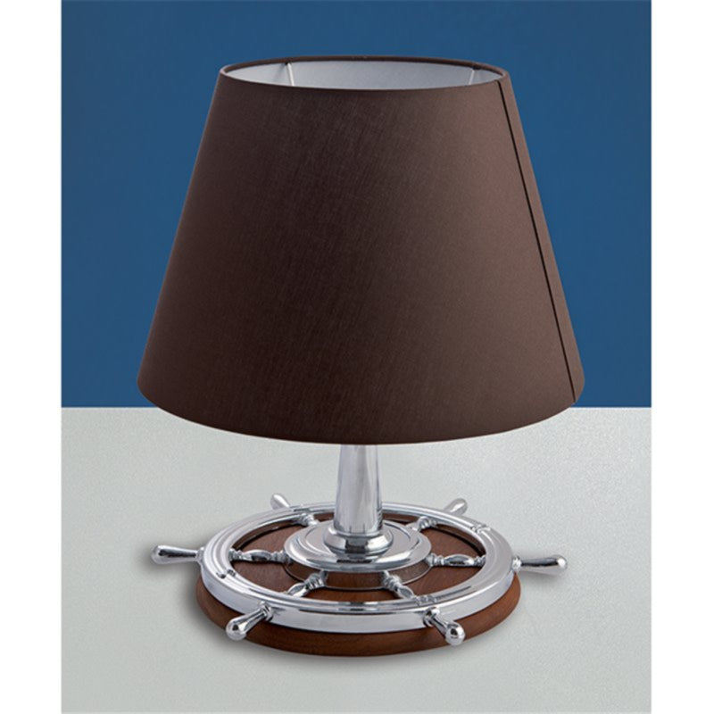 Lampada con timone ottone cromato