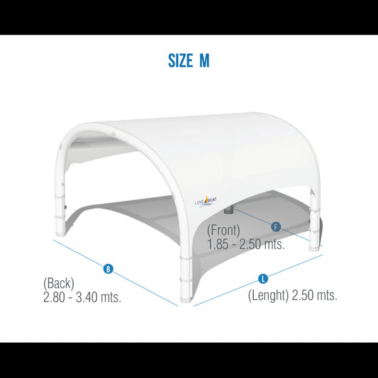 Bimini awning black size. m