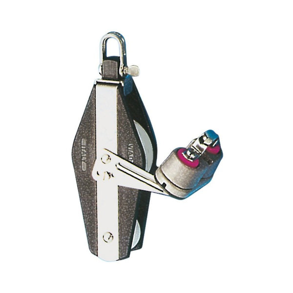 Plastinox block 2 fiddle pulleys 10x45 with universal head cleat